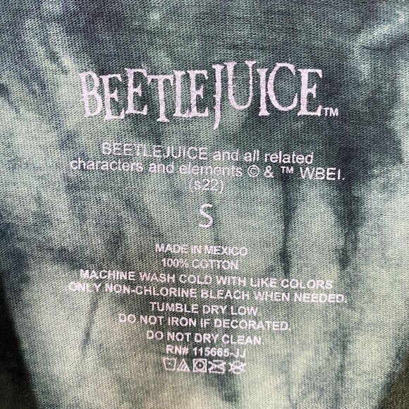 Beetlejuice and Lydia Green Tie Dye T-Shirt Small - Picture 4 of 4